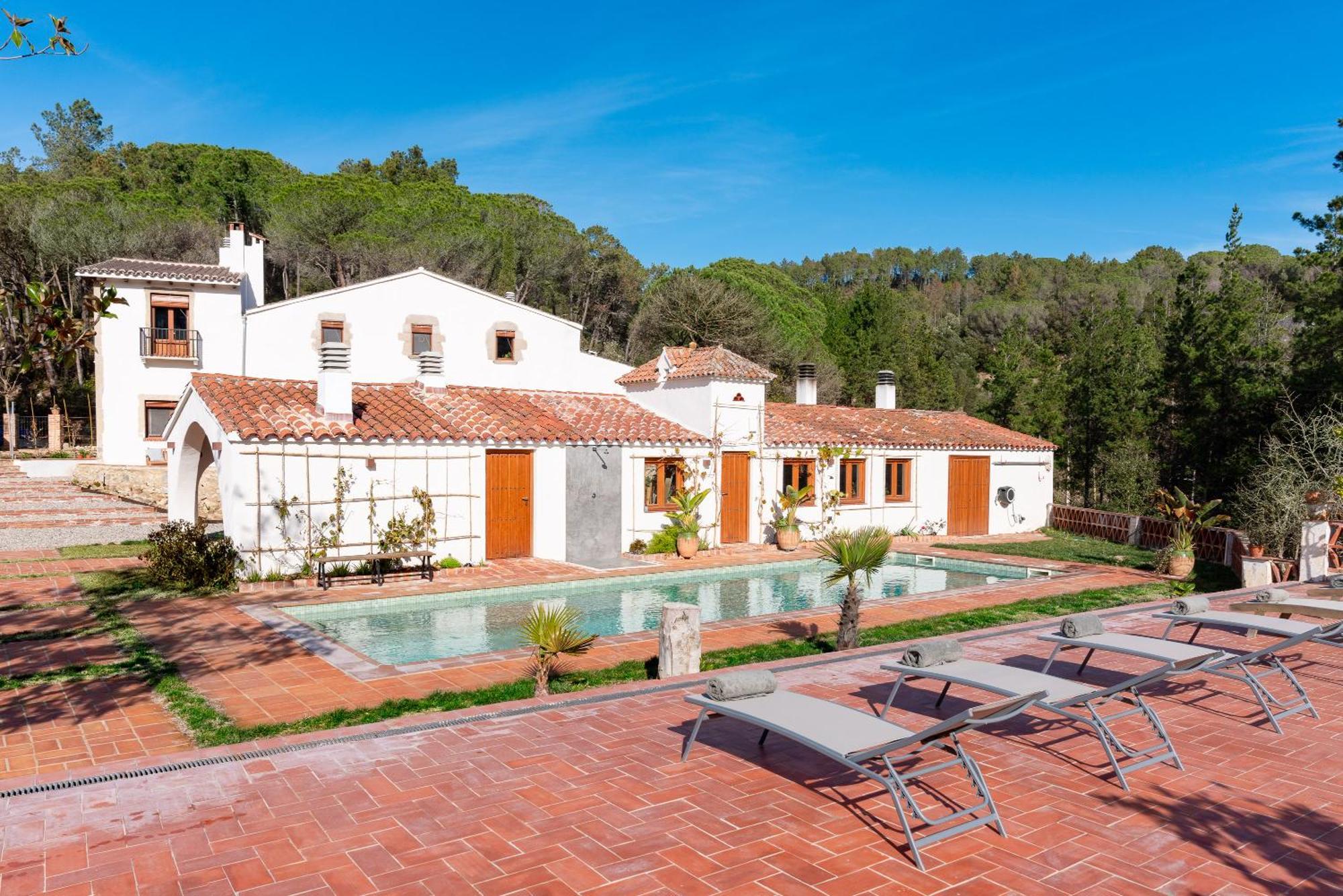 Sant Iscle De Vallalta La Terraza - Grosszuegiges Appartment In Katalanischer Masia מראה חיצוני תמונה